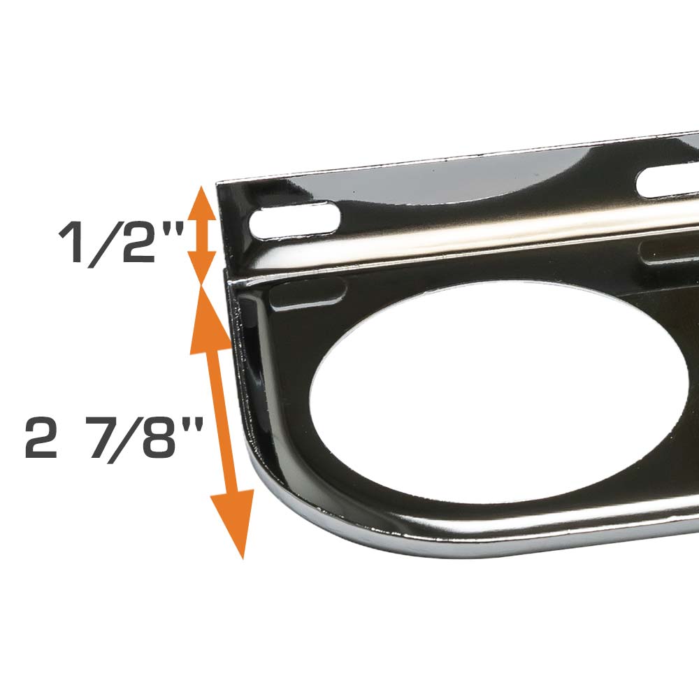 GlowShift Universal Chrome Quad Gauge Under Dash Mounting Bracket Pod